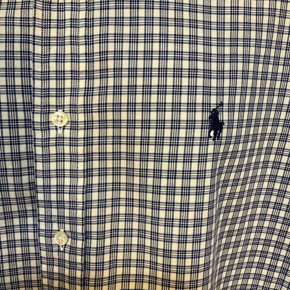 Vintage Ralph Lauren Blue and White Checked  Yarmouth Button Down Size 16 1/2 - Picture 4 of 8